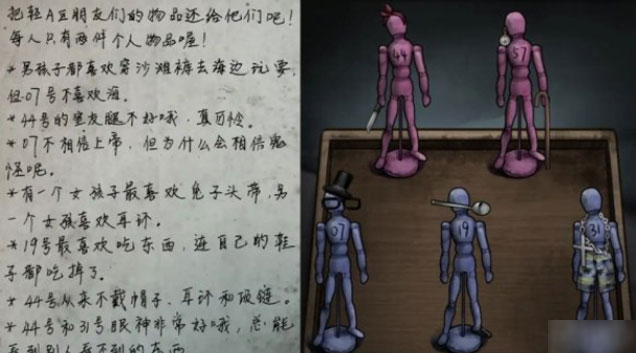十三号病院人偶物品怎么放 第三章人偶物品搭配