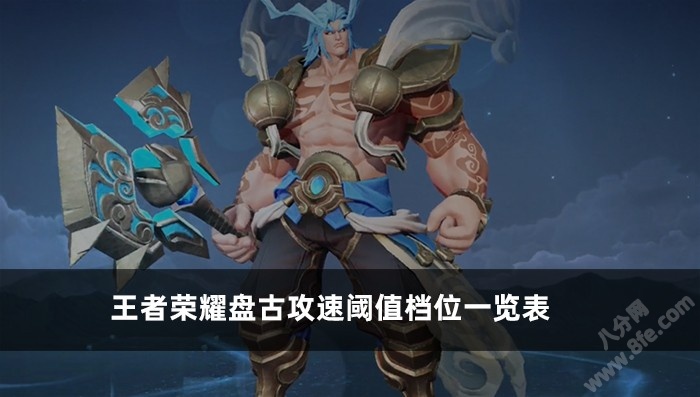 王者荣耀盘古攻速阈值档位一览表