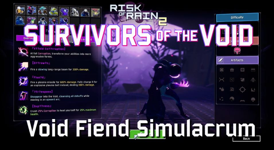 雨中冒险2DLC角色虚空恶魔生存模式游玩演示