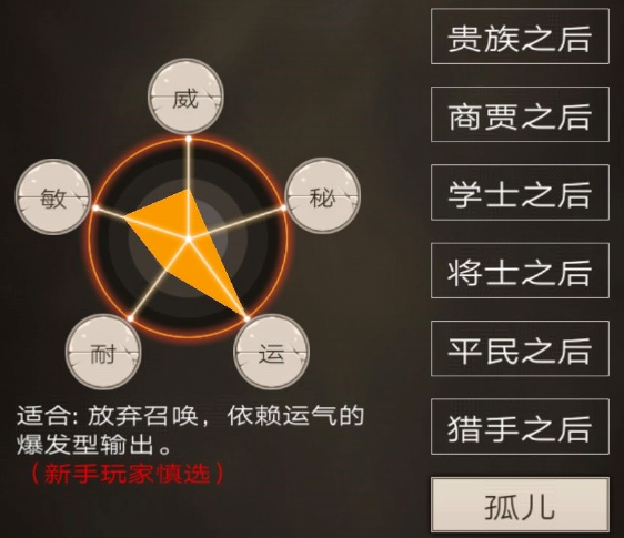 不朽之旅开局选什么身份 重生出身职业解析