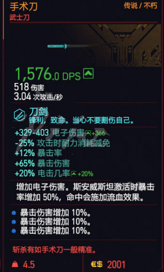 赛博朋克2077武士刀好用吗 1.6版武士刀使用评测