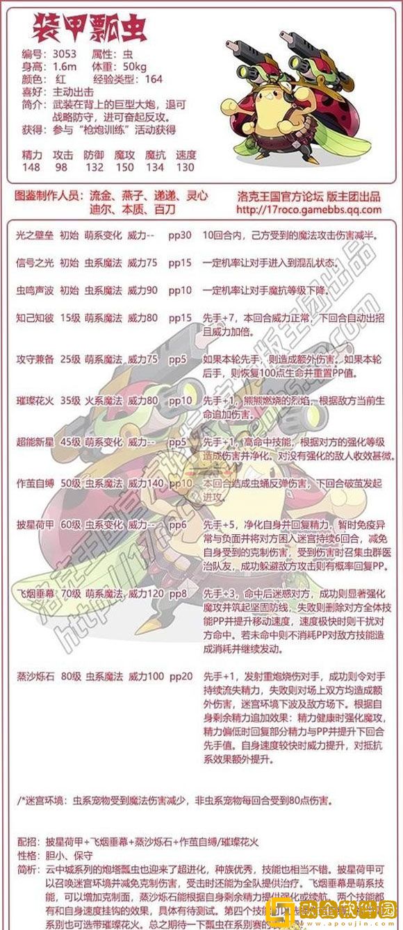 洛克王国手游装甲瓢虫亲密度加点推荐介绍2022