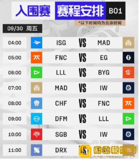 英雄联盟s12入围赛赛程安排一览
