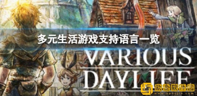 多元生活支持中文吗 游戏支持语言一览