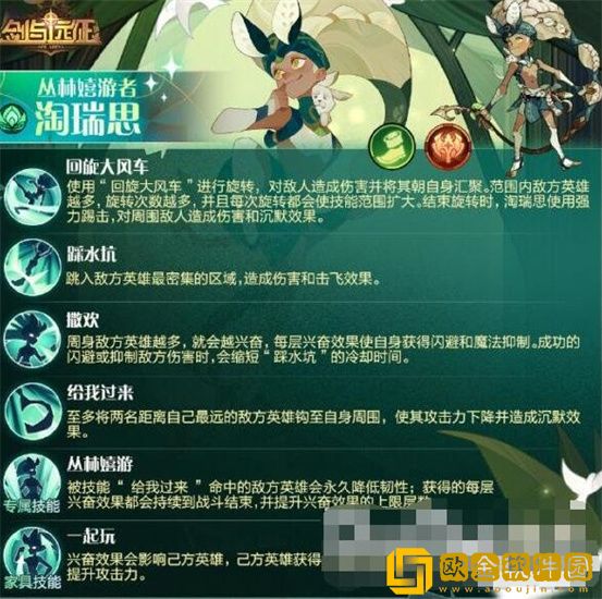 剑与远征淘瑞思是哪个 剑与远征丛林嬉游者淘瑞思详细介绍