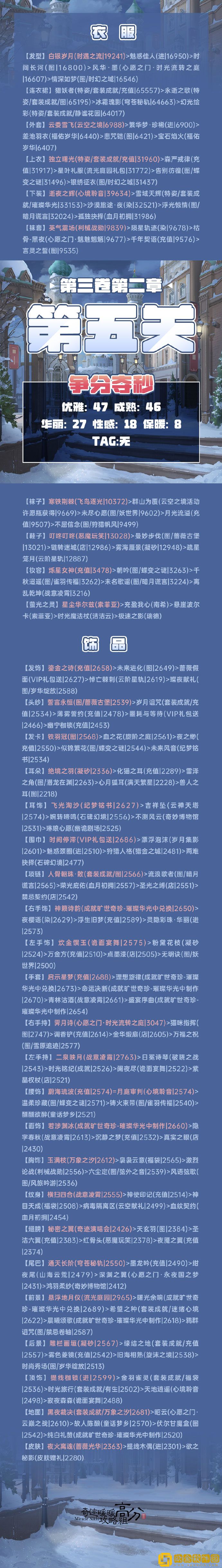 奇迹暖暖第三卷2-5争分夺秒高分搭配攻略