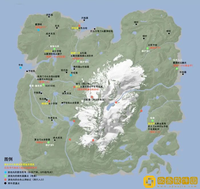 森林之子游戏资源分布在哪 地图全物品标记