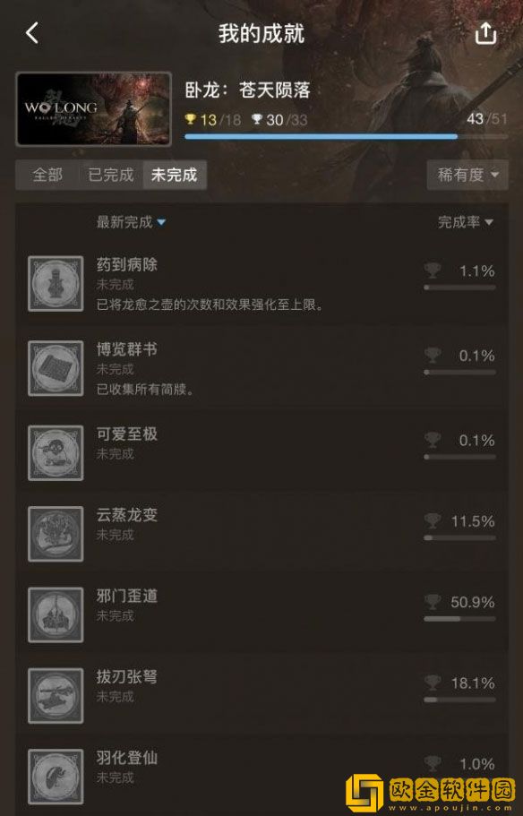 卧龙苍天陨落隐藏成就怎么开 隐藏成就完成方法