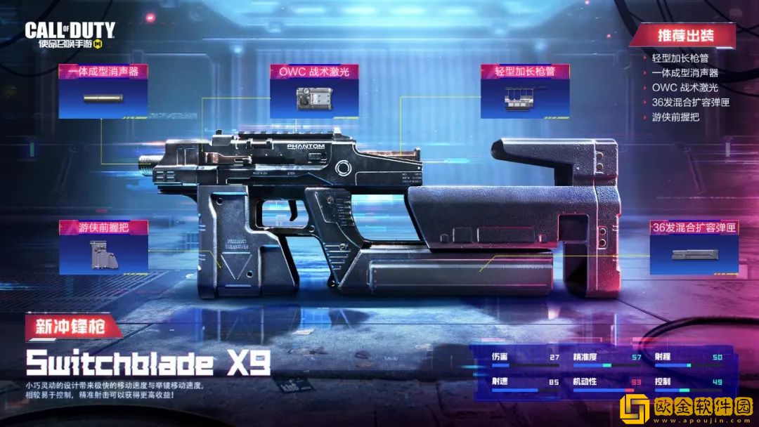 使命召唤手游switchbladex9怎么样 使命召唤手游冲锋枪switchbladex9原型介绍