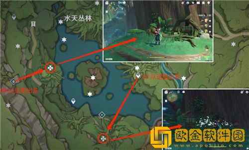 原神水天丛林七个枯萎的三相众物位置