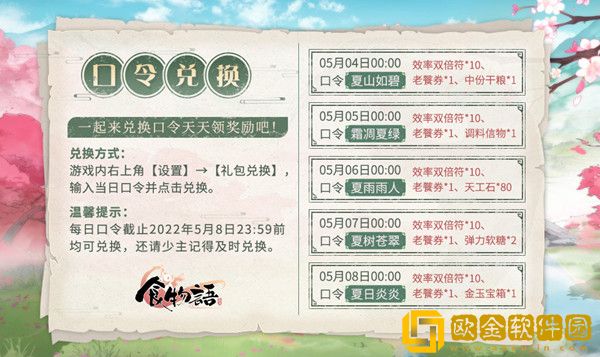 食物语立夏口令大全 2022立夏口令兑换一览[多图]图片2