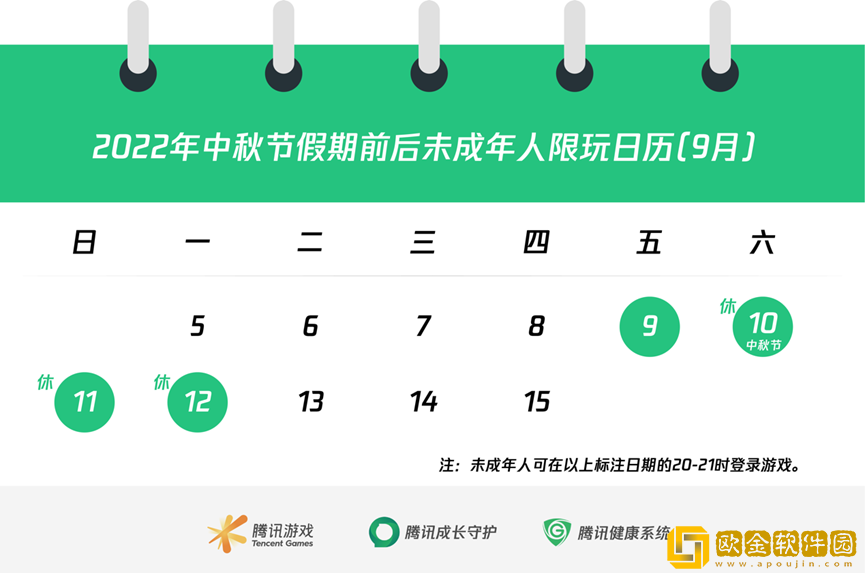 王者荣耀中秋节未成年游戏时间2022 王者荣耀未成年中秋节能玩多久