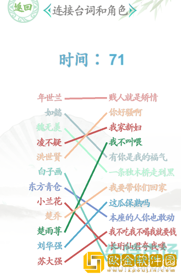 《汉字找茬王》连接台词和角色通关攻略