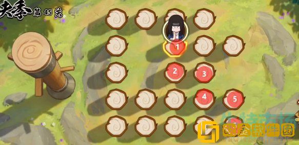 《火影忍者手游》功夫一笔画45关攻略