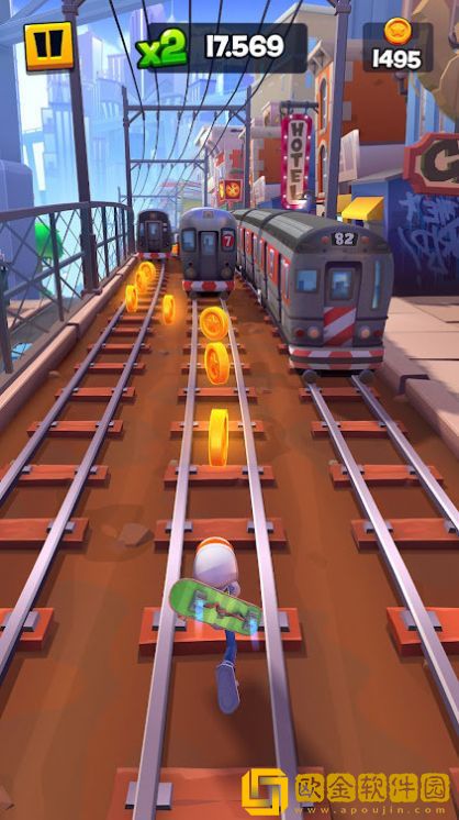地铁跑酷2.0版本滑板英雄