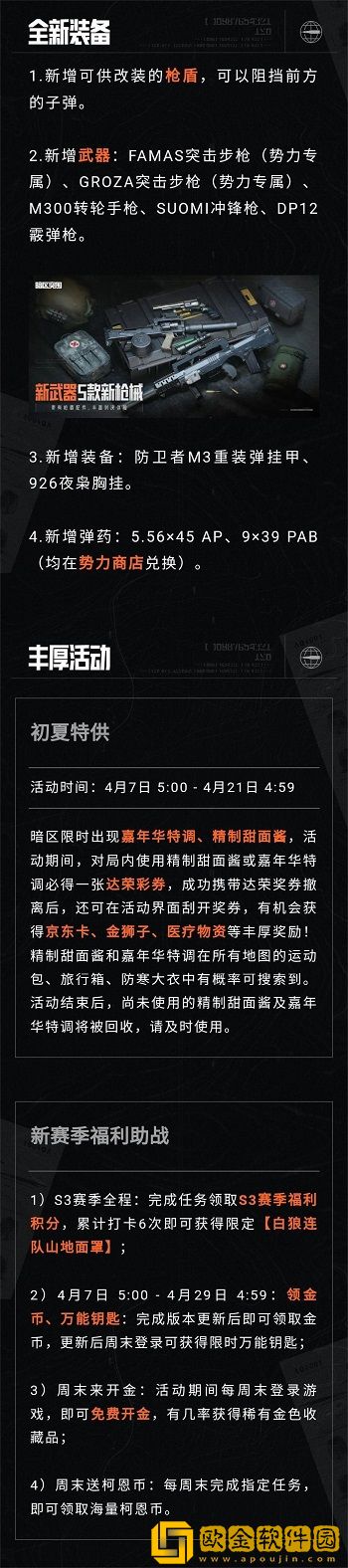 「暗区突围」暗区突围黑门版本上线时间介绍