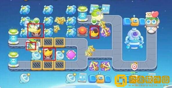 保卫萝卜4太空穿越第17关通关攻略