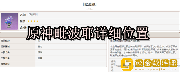 原神毗波耶在哪 毗波耶详细位置