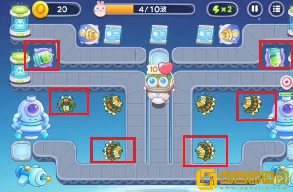 保卫萝卜4太空穿越第23关通关攻略