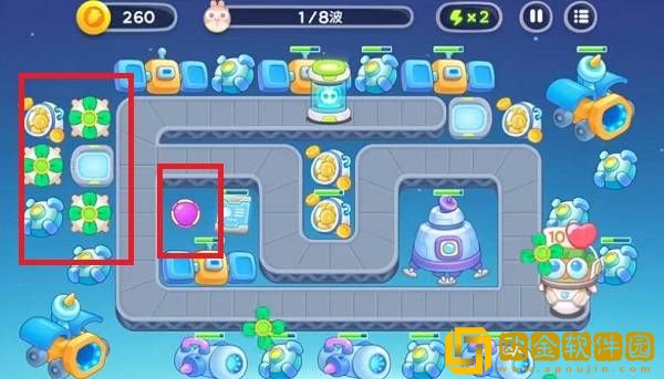 保卫萝卜4太空穿越第8关通关攻略
