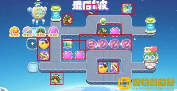 保卫萝卜4太空穿越16关通关攻略