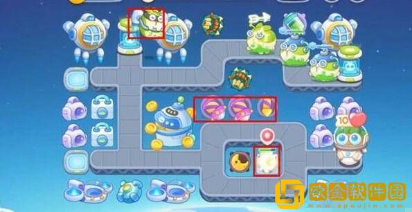 保卫萝卜4太空穿越16关通关攻略