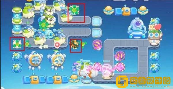 保卫萝卜4太空穿越第14关通关攻略