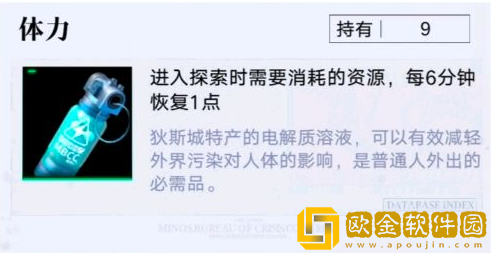 无期迷途购买体力消耗异方晶数量表