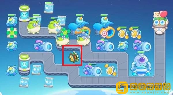 保卫萝卜4太空穿越第1关通关攻略