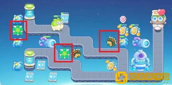 保卫萝卜4太空穿越第1关通关攻略