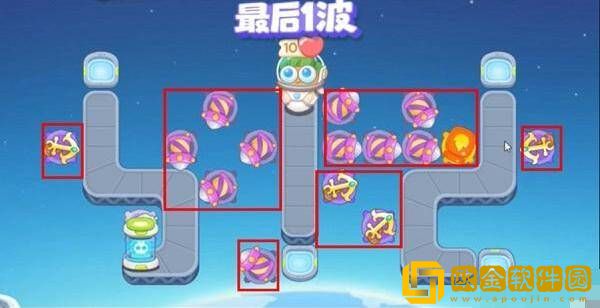保卫萝卜4太空穿越第12关通关攻略