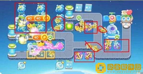 保卫萝卜4太空穿越第17关通关攻略