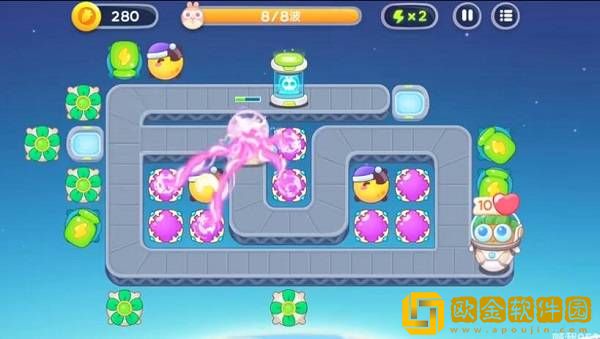 保卫萝卜4太空穿越第8关通关攻略