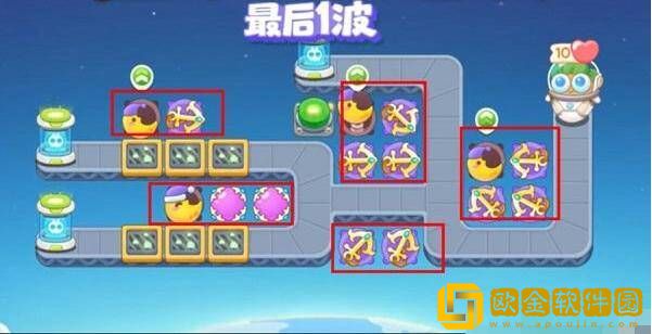 保卫萝卜4太空穿越第17关通关攻略