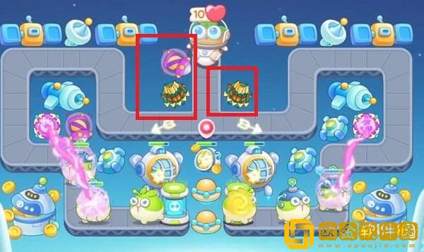 保卫萝卜4太空穿越第20关通关攻略