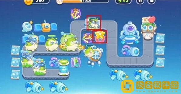 保卫萝卜4太空穿越第18关通关攻略