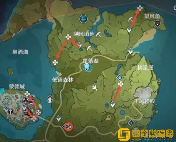 原神蒲公英采集路线汇总