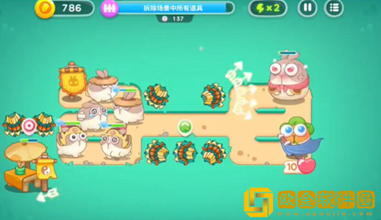 保卫萝卜4喜乐月饼节第12关通关攻略