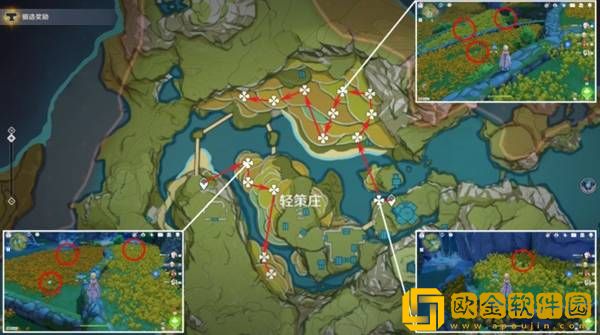 原神琉璃百合快速采集路线分享