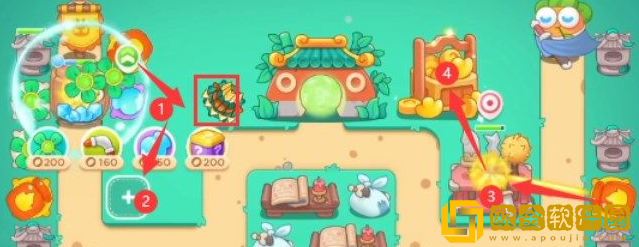 保卫萝卜4喜乐月饼节第4关通关攻略