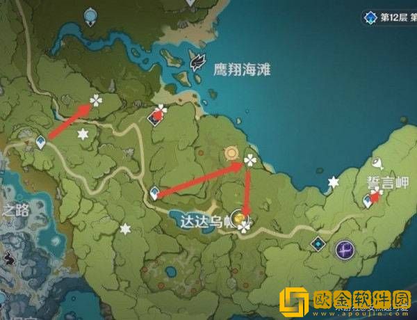 原神蒲公英采集路线汇总