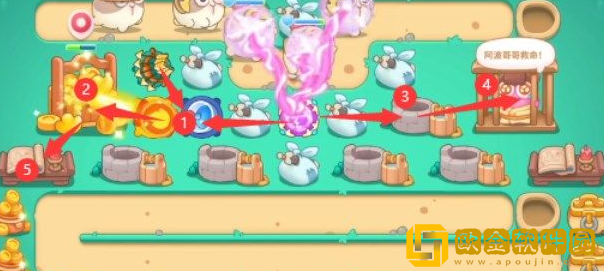 保卫萝卜4喜乐月饼节第4关通关攻略