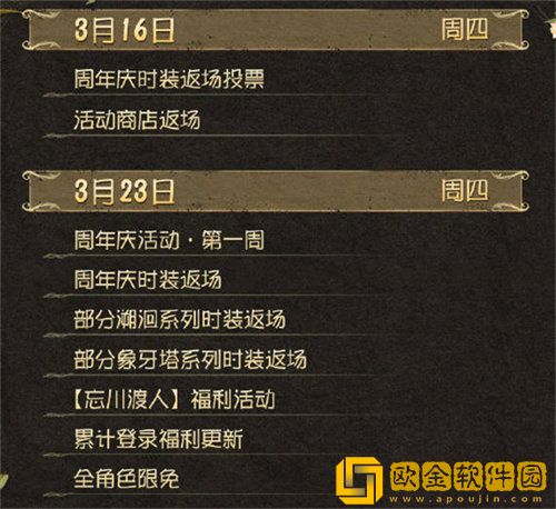 「第五人格」第五人格五周年皮肤返场详情大全