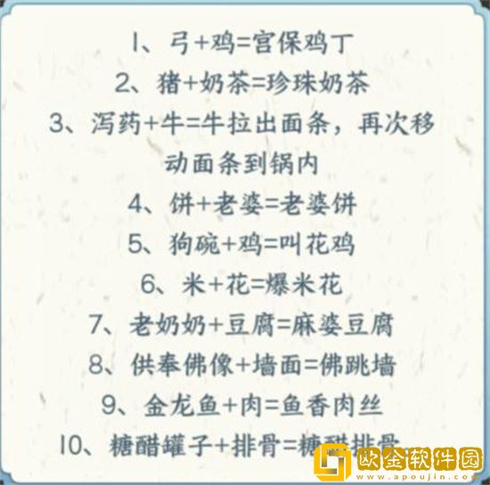 文字来找茬第一厨神攻略