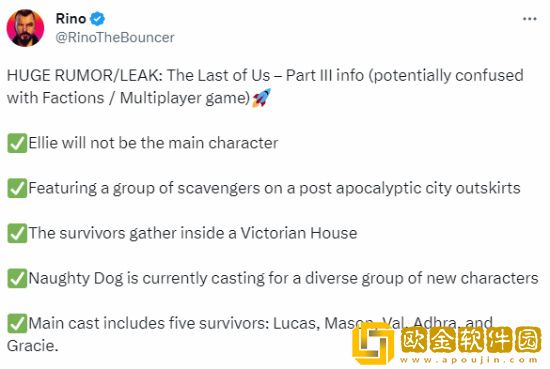 最后生还者还有3吗 最后生还者3主角是谁