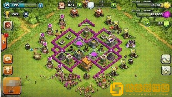 部落冲突6本神阵图怎么布局