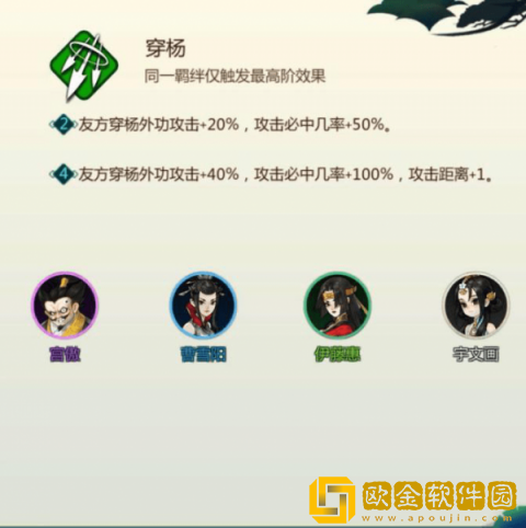 剑网3指尖对弈穿杨羁绊阵容怎么搭配 剑网3指尖对弈穿杨羁绊阵容技巧