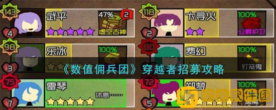 数值佣兵团穿越者怎么招募 数值佣兵团穿越者招募攻略