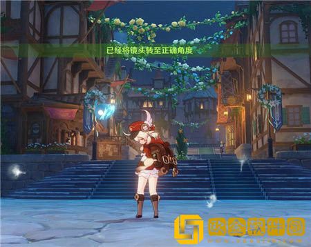 原神给喷泉广场上空的花饰留影怎么做