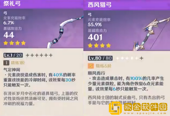 原神里风角色温迪武器怎么选